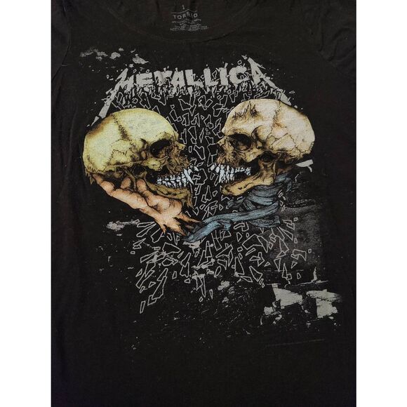 Torrid Classic Fit Crew Tee - Metallica Skull Black Size 2 - Picture 2 of 5